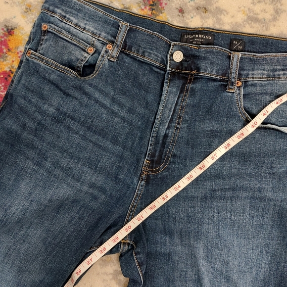 Lucky Brand Dark Wash Straight Leg Plus Size Denim Jeans Womens 38/30 - Picture 8 of 8